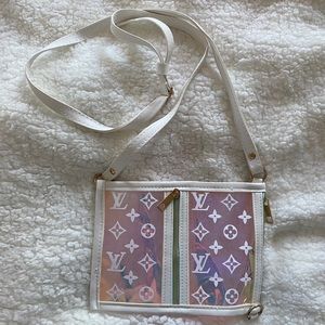 Iridescent crossbody purse designer inspired